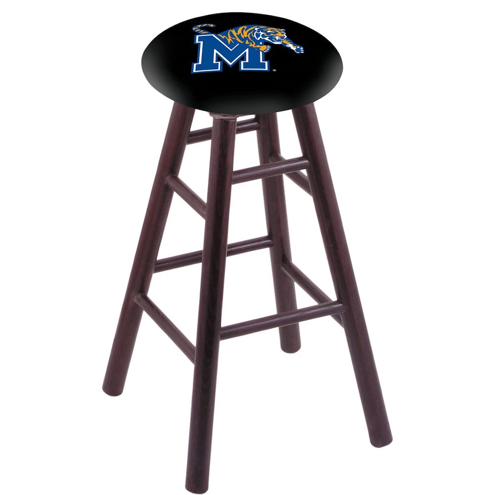 Oak Counter Stool in Dark Cherry Finish with Memphis Seat