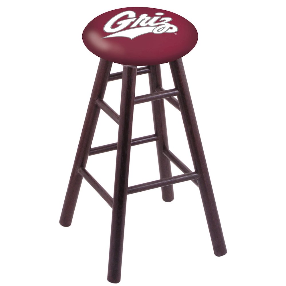 Oak Counter Stool in Dark Cherry Finish with Montana Seat