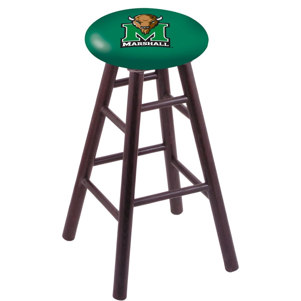 Oak Counter Stool in Dark Cherry Finish with Marshall Seat