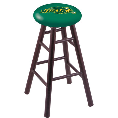 Oak Counter Stool in Dark Cherry Finish with North Dakota State Seat