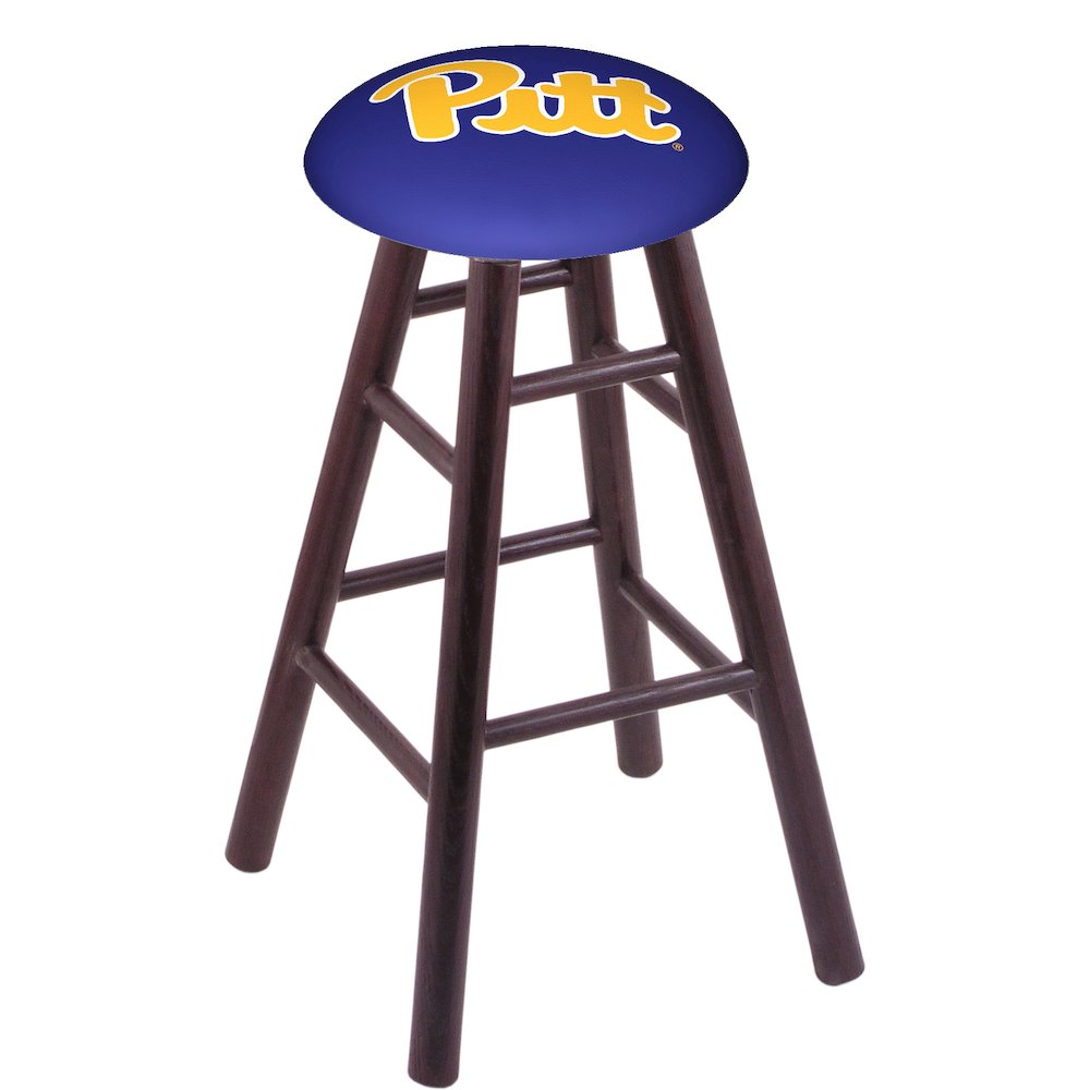 Oak Counter Stool in Dark Cherry Finish with Pitt Seat
