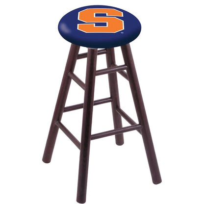 Oak Counter Stool in Dark Cherry Finish with Syracuse Seat