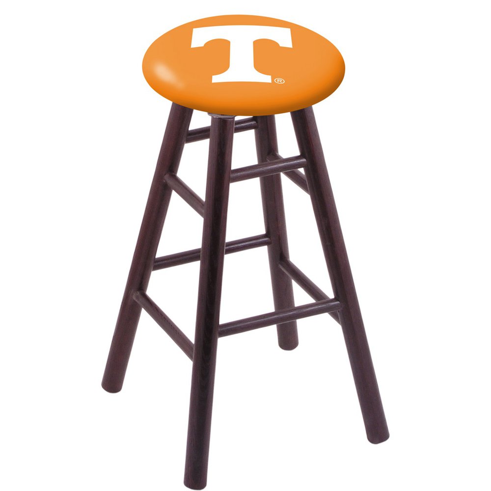 Oak Counter Stool in Dark Cherry Finish with Tennessee Seat