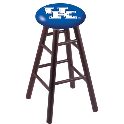 Oak Counter Stool in Dark Cherry Finish with Kentucky "UK" Seat