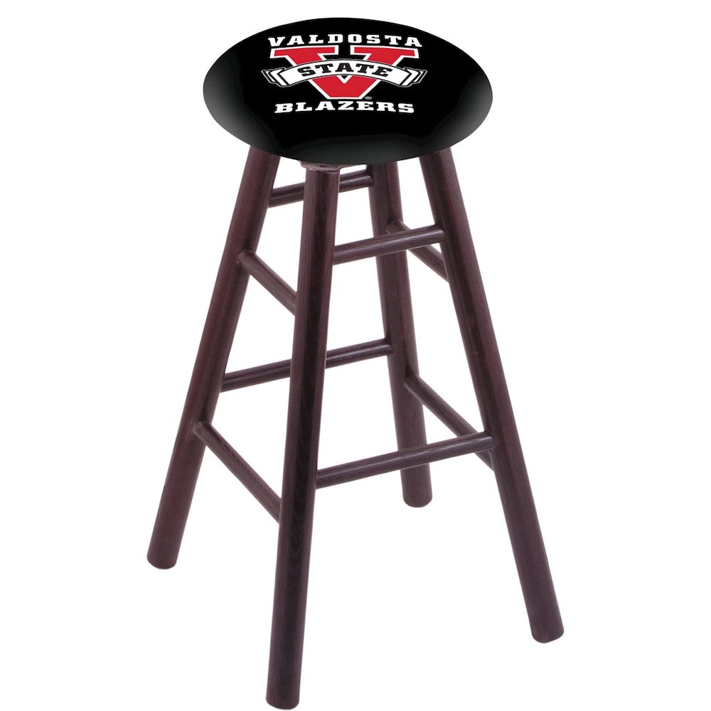 Oak Counter Stool in Dark Cherry Finish with Valdosta State Seat