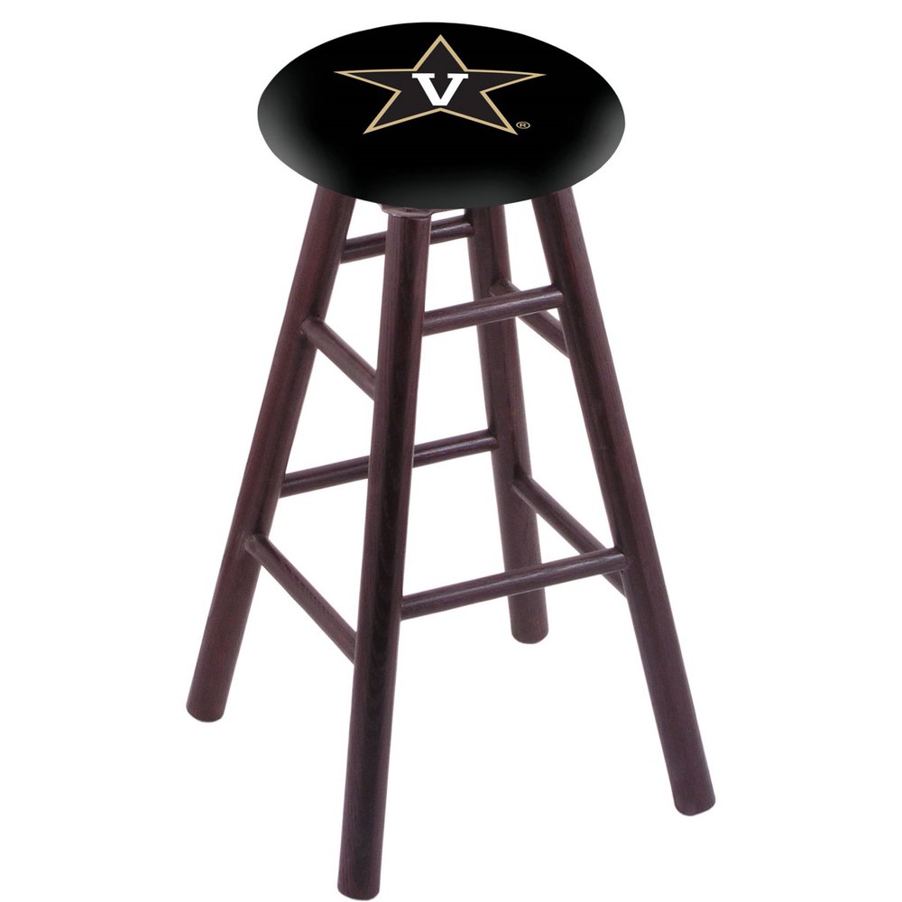 Oak Counter Stool in Dark Cherry Finish with Vanderbilt Seat
