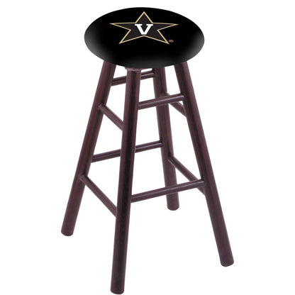 Oak Counter Stool in Dark Cherry Finish with Vanderbilt Seat