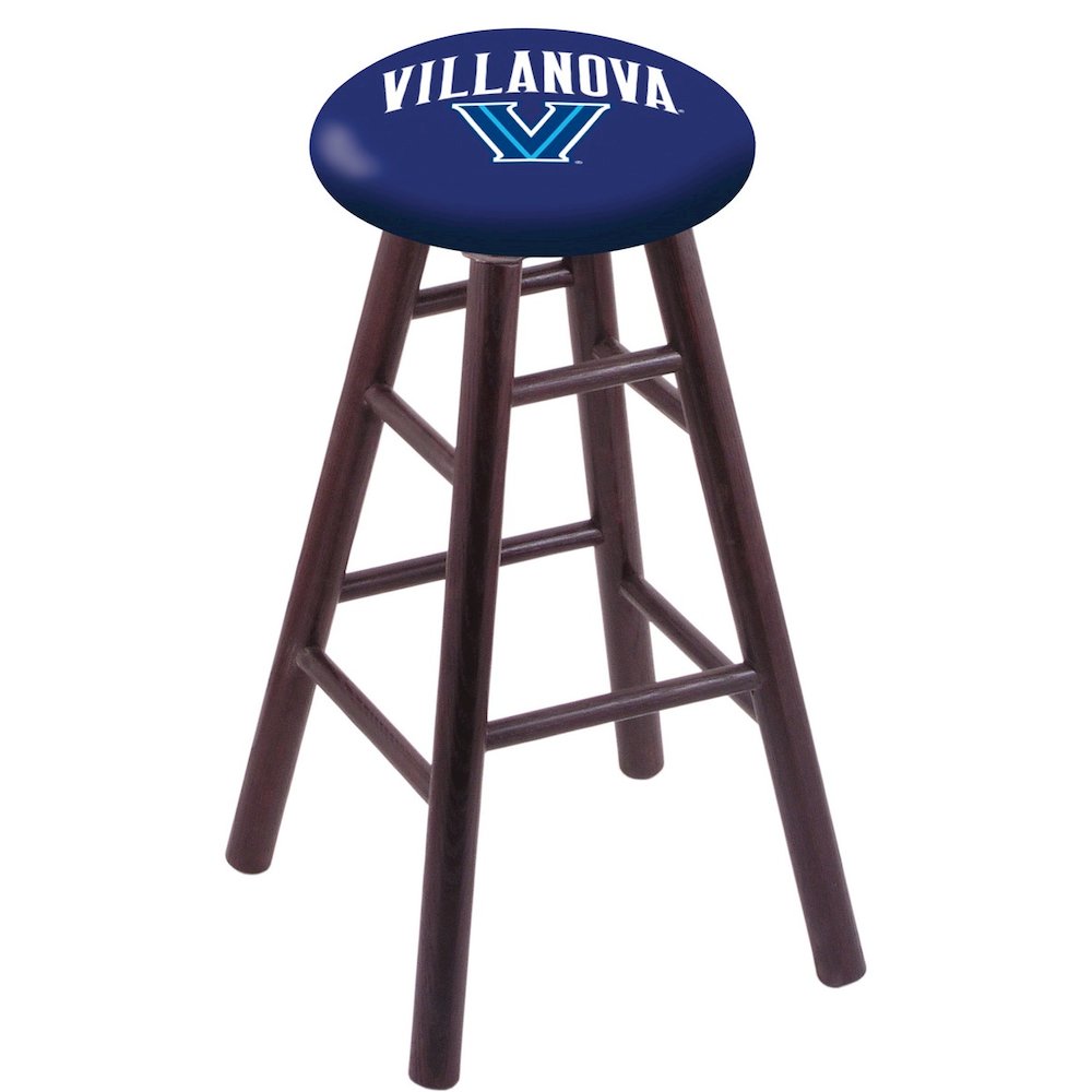 Oak Counter Stool in Dark Cherry Finish with Villanova Seat