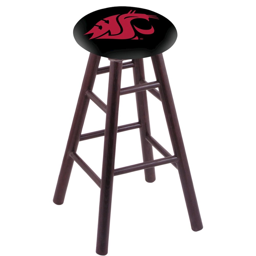 Oak Counter Stool in Dark Cherry Finish with Washington State Seat