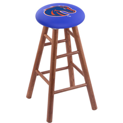 Oak Counter Stool in Medium Finish with Boise State Seat