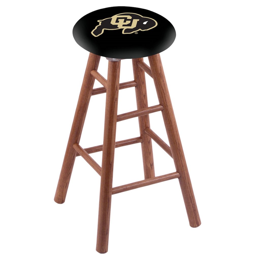 Oak Counter Stool in Medium Finish with Colorado Seat