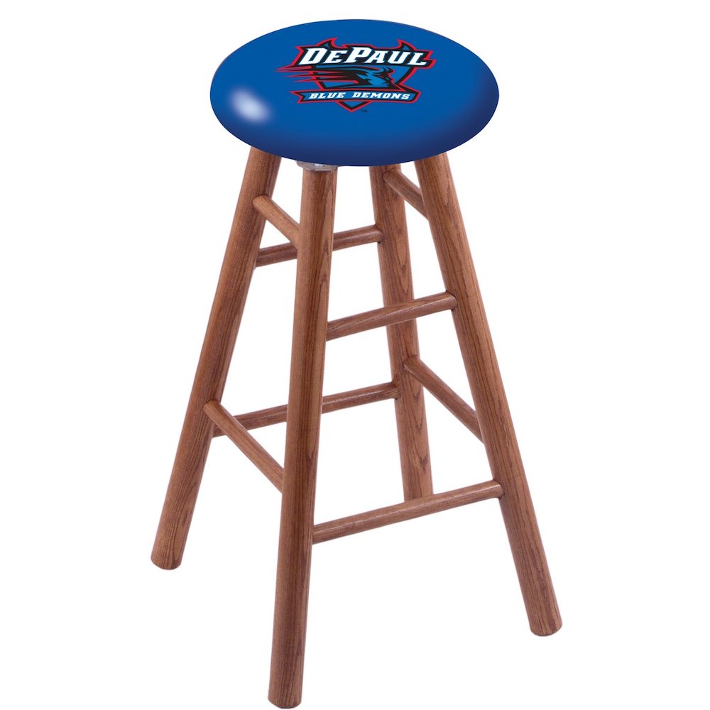 Oak Counter Stool in Medium Finish with DePaul Seat