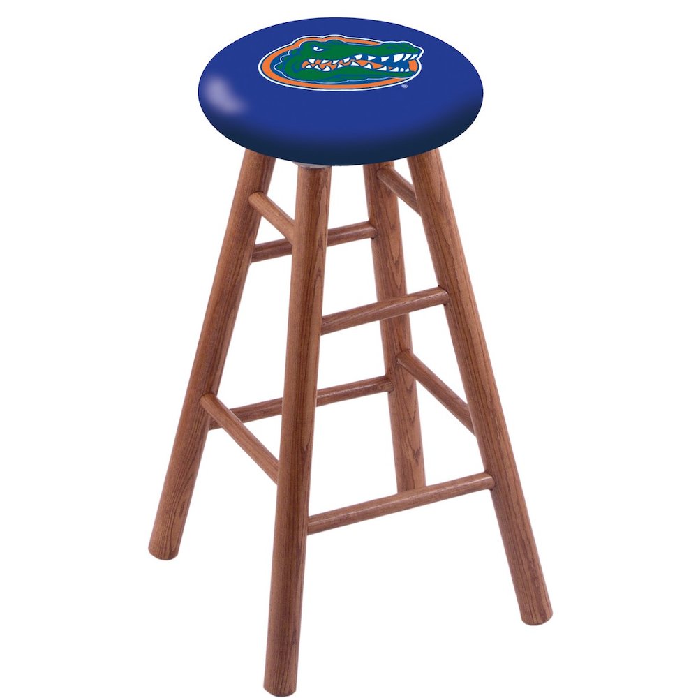 Oak Counter Stool in Medium Finish with Florida Seat