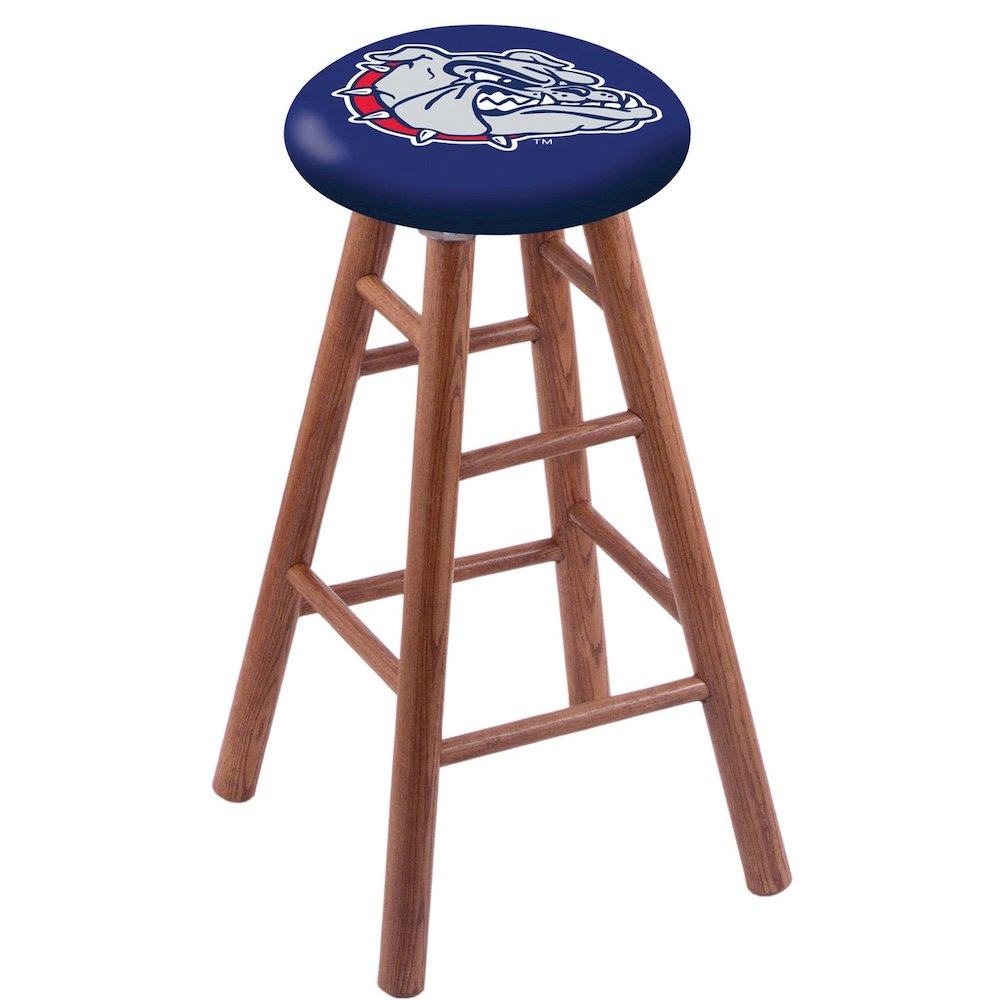 Oak Counter Stool in Medium Finish with Gonzaga Seat