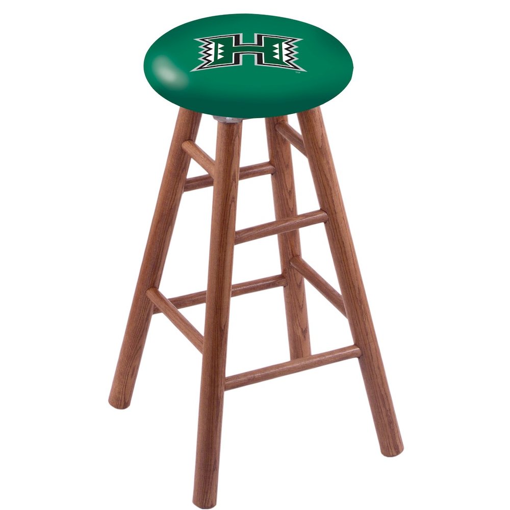 Oak Counter Stool in Medium Finish with Hawaii Seat