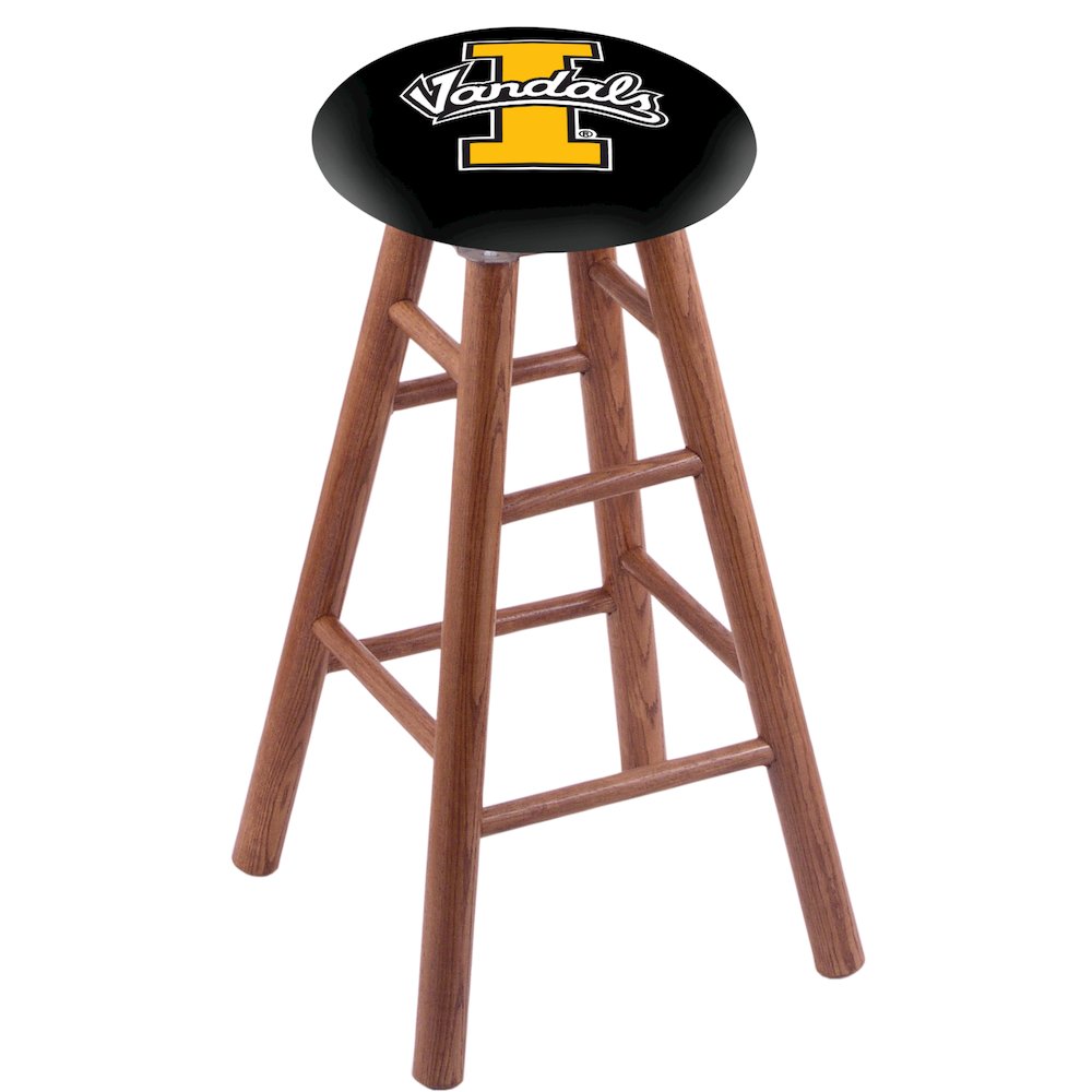 Oak Bar Stool in Medium Finish with Idaho Seat