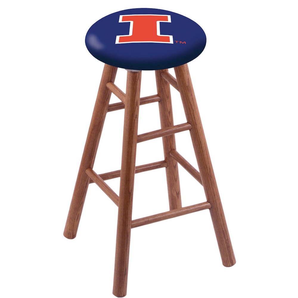 Oak Counter Stool in Medium Finish with Illinois Seat
