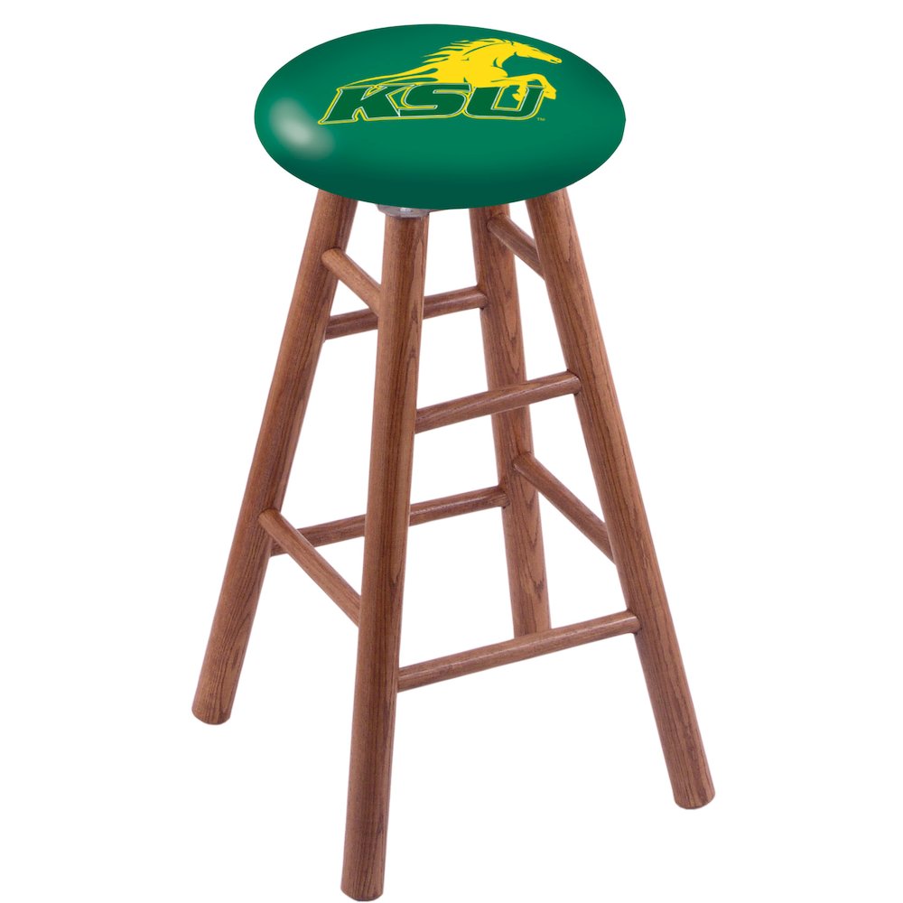 Oak Counter Stool in Medium Finish with Kentucky State University Seat