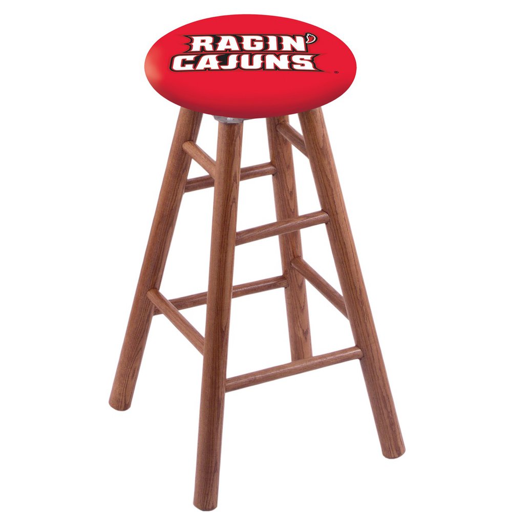 Oak Counter Stool in Medium Finish with Louisiana-Lafayette Seat