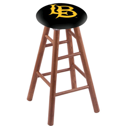 Oak Counter Stool in Medium Finish with Long Beach State University Seat