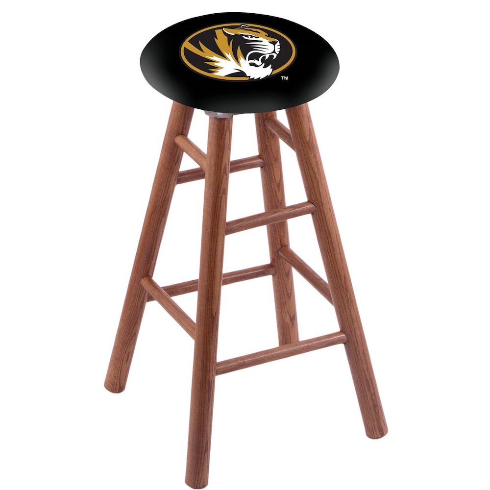Oak Counter Stool in Medium Finish with Missouri Seat