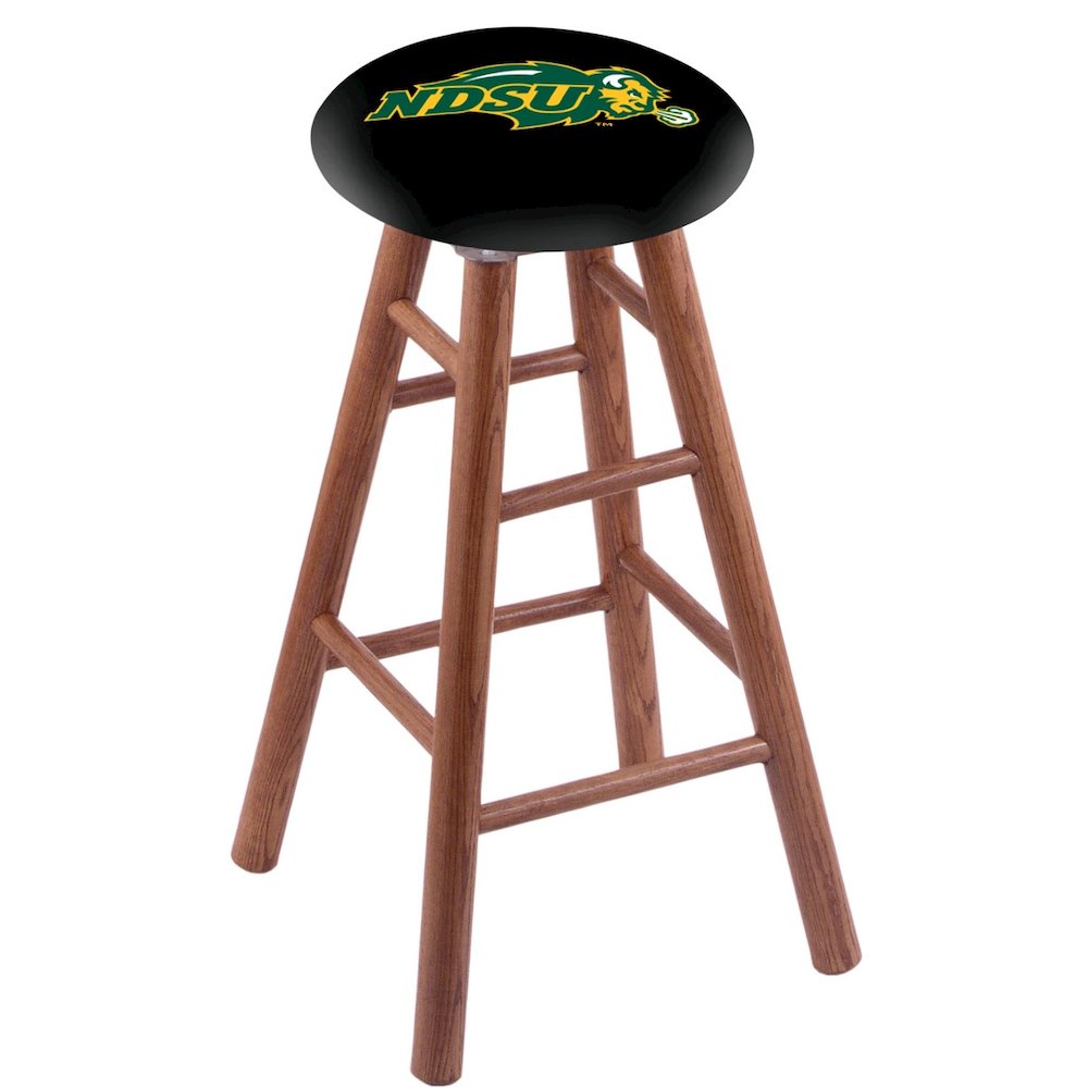 Oak Counter Stool in Medium Finish with North Dakota State Seat