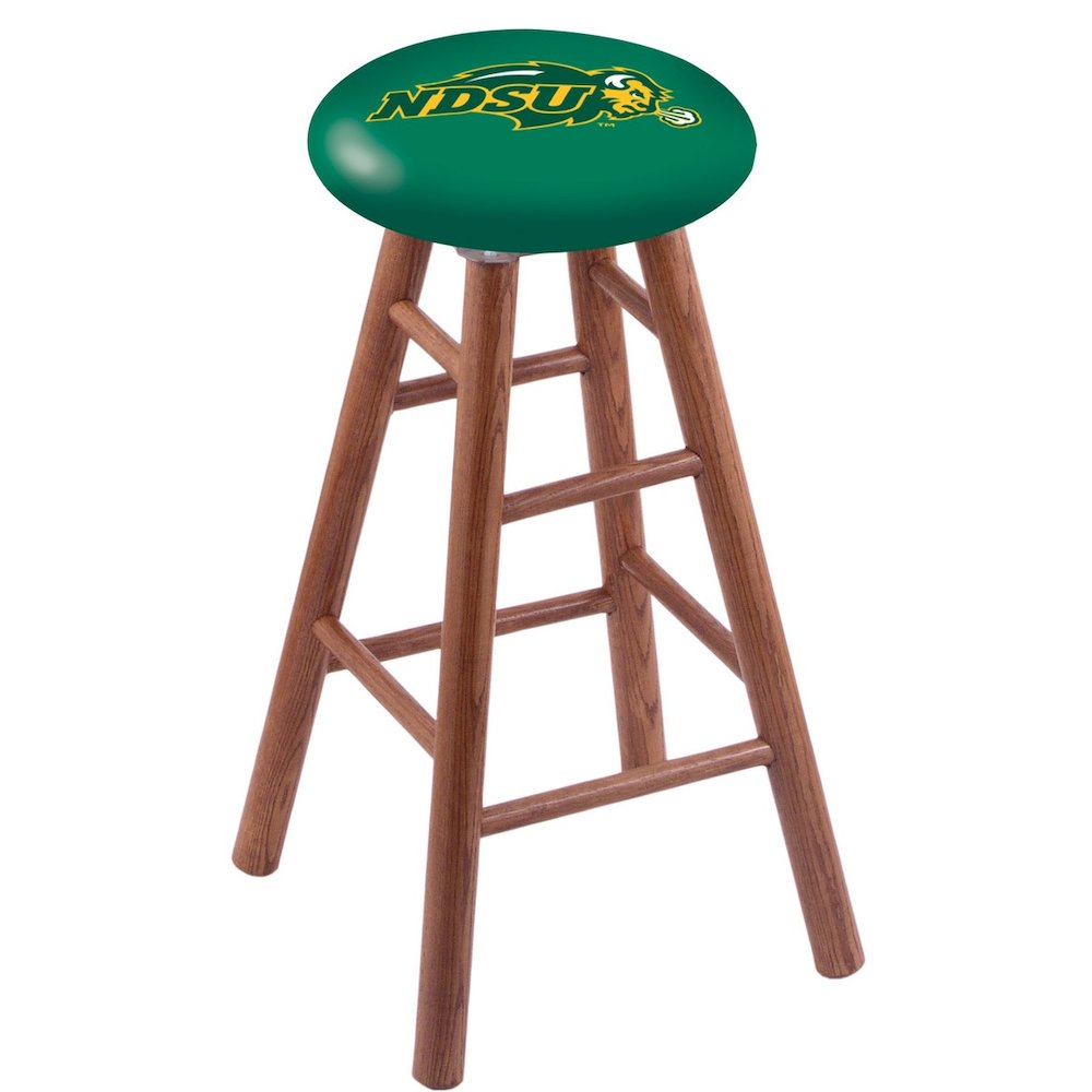 Oak Counter Stool in Medium Finish with North Dakota State Seat
