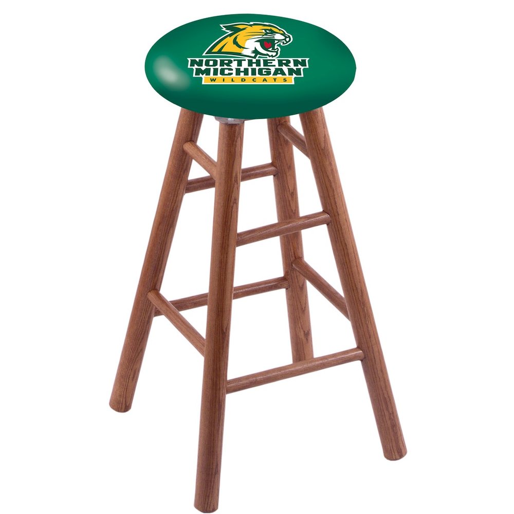 Oak Counter Stool in Medium Finish with Northern Michigan Seat