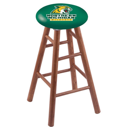 Oak Counter Stool in Medium Finish with Northern Michigan Seat