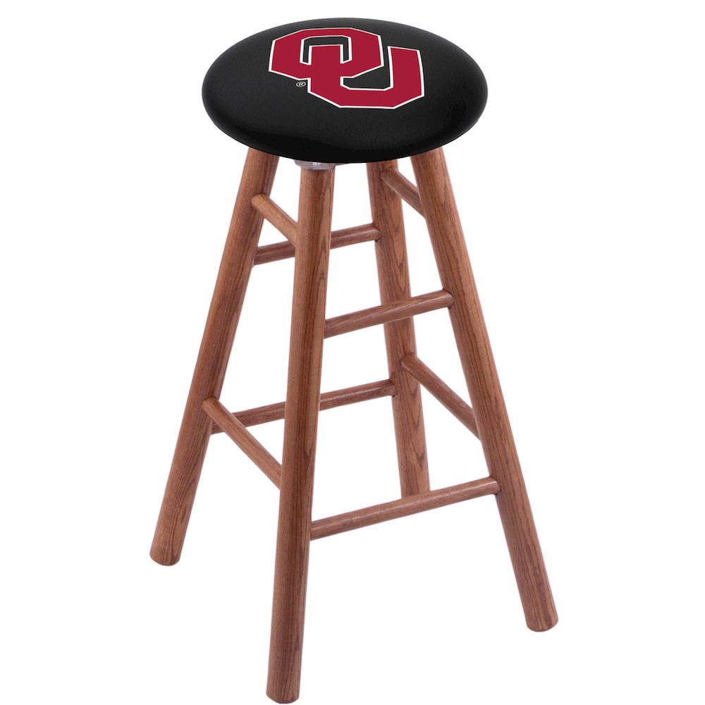 Oak Counter Stool in Medium Finish with Oklahoma Seat