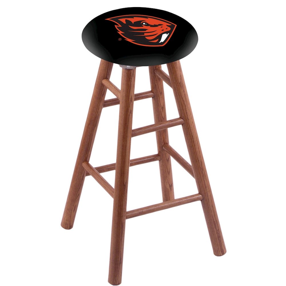 Oak Counter Stool in Medium Finish with Oregon State Seat