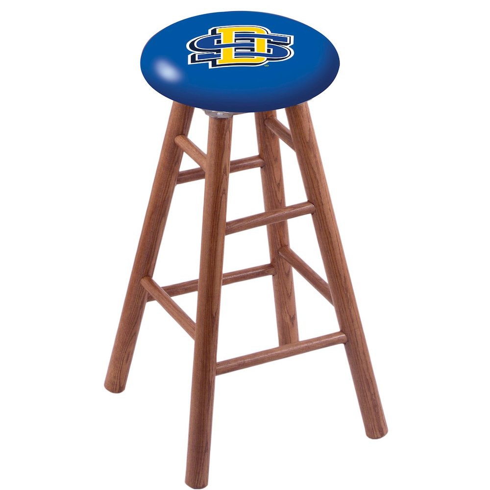 Oak Counter Stool in Medium Finish with South Dakota State Seat
