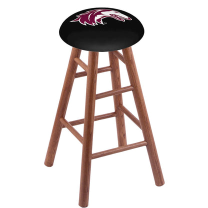 Oak Counter Stool in Medium Finish with Southern Illinois Seat