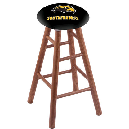 Oak Counter Stool in Medium Finish with Southern Miss Seat
