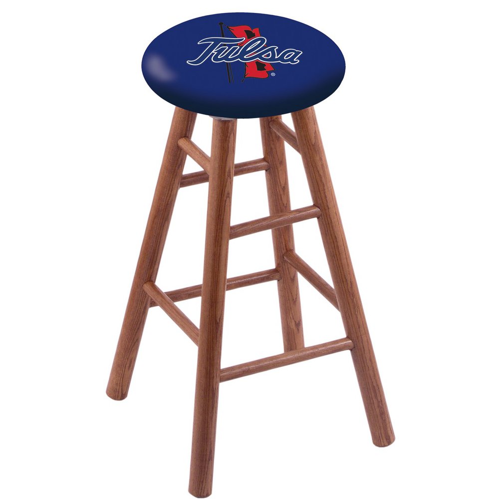 Oak Counter Stool in Medium Finish with Tulsa Seat