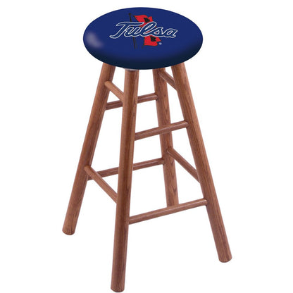Oak Counter Stool in Medium Finish with Tulsa Seat