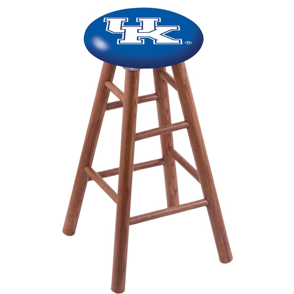 Oak Counter Stool in Medium Finish with Kentucky "UK" Seat