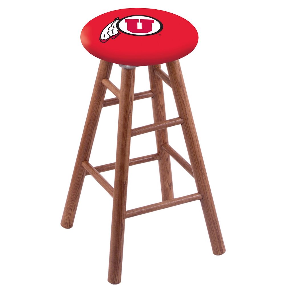 Oak Counter Stool in Medium Finish with Utah Seat