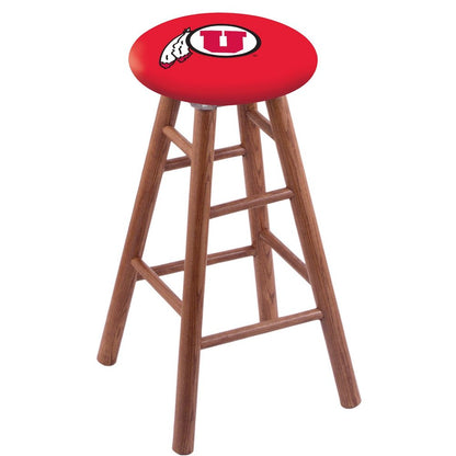 Oak Counter Stool in Medium Finish with Utah Seat