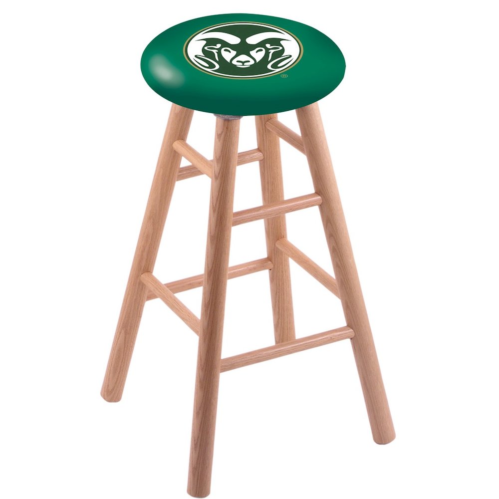 Oak Counter Stool in Natural Finish with Colorado State Seat