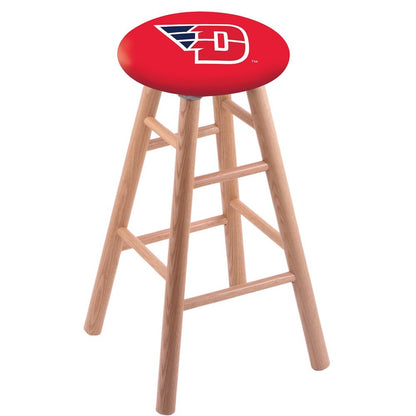 Oak Counter Stool in Natural Finish with University of Dayton Seat