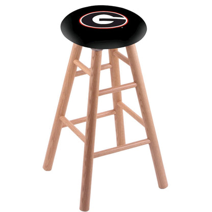 Oak Counter Stool in Natural Finish with Georgia "G" Seat