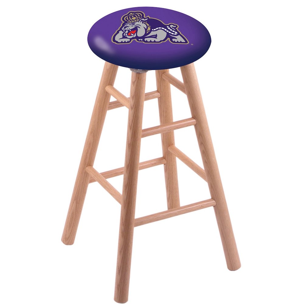 Oak Counter Stool in Natural Finish with James Madison Seat