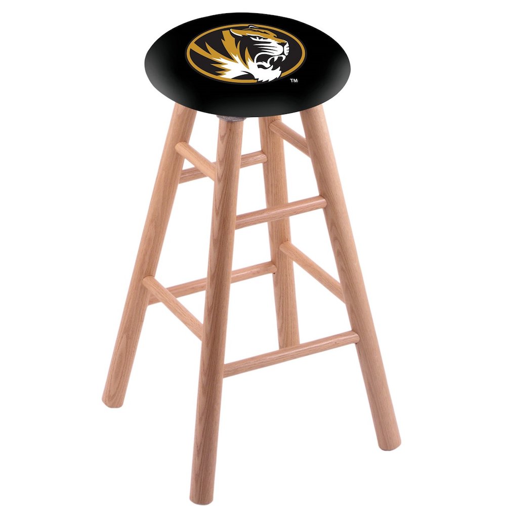 Oak Counter Stool in Natural Finish with Missouri Seat