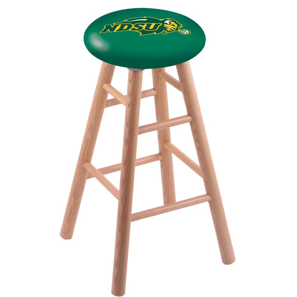 Oak Counter Stool in Natural Finish with North Dakota State Seat