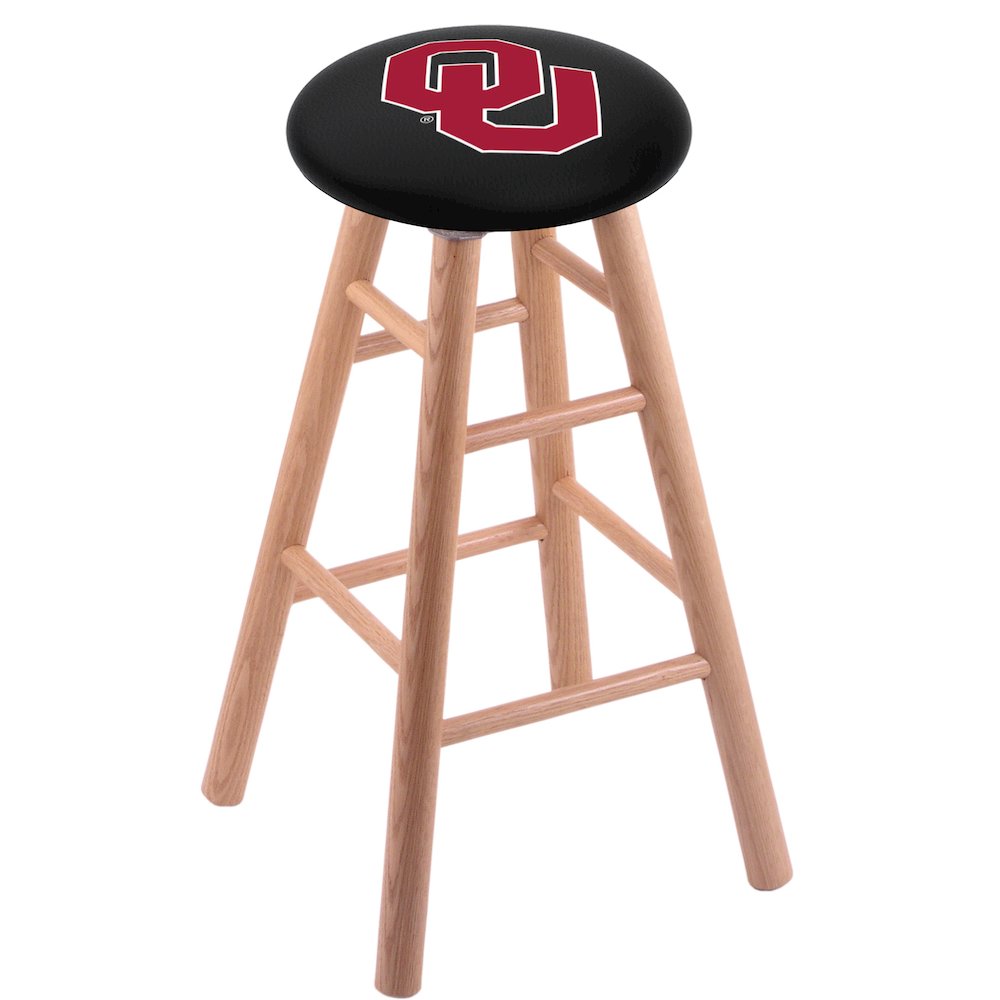 Oak Counter Stool in Natural Finish with Oklahoma Seat