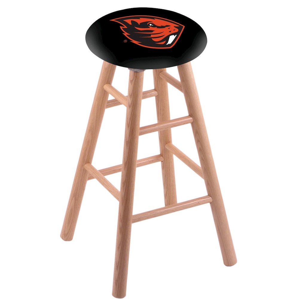 Oak Counter Stool in Natural Finish with Oregon State Seat