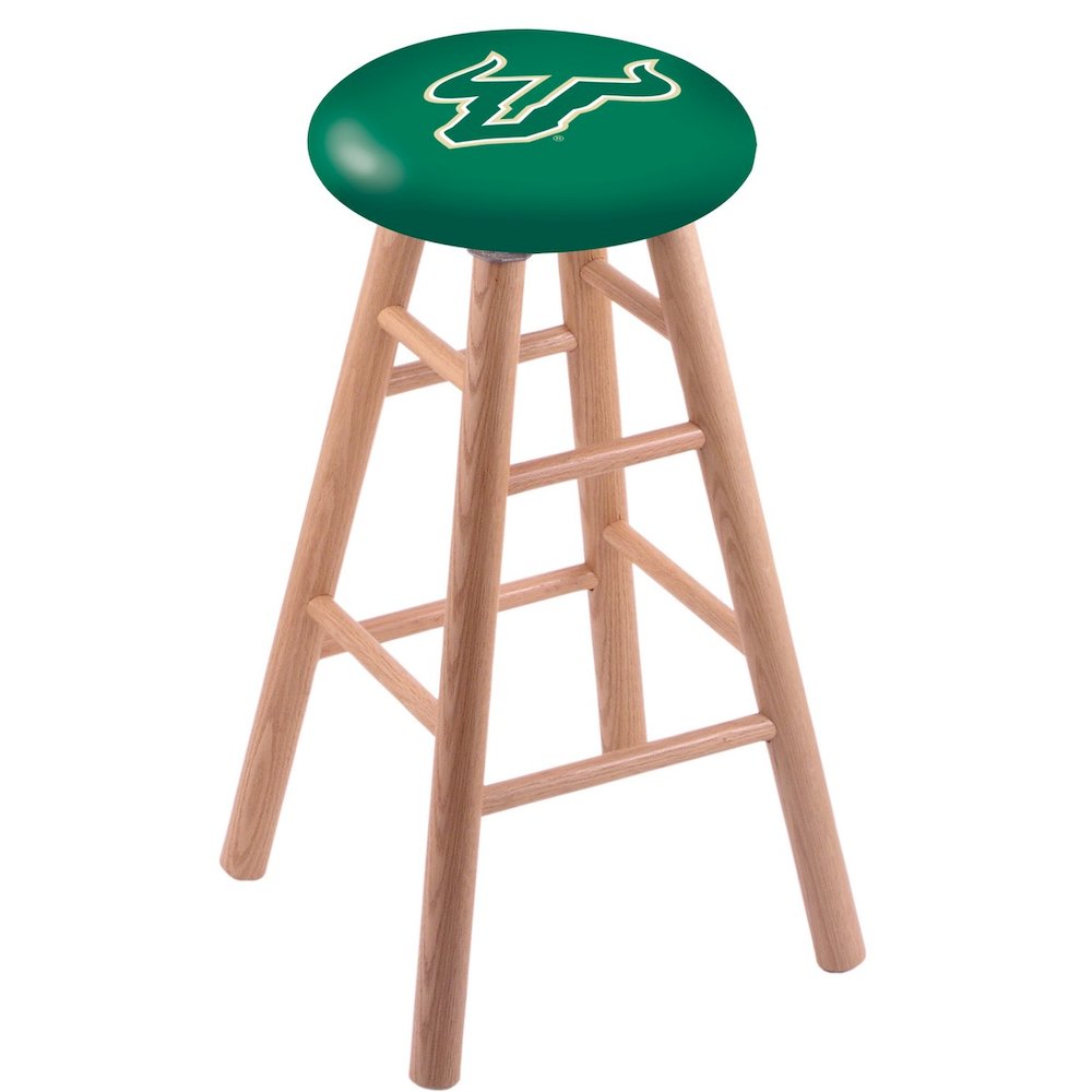 Oak Counter Stool in Natural Finish with South Florida Seat