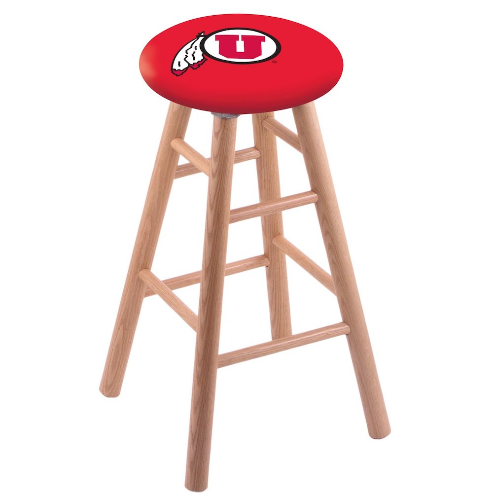 Oak Counter Stool in Natural Finish with Utah Seat