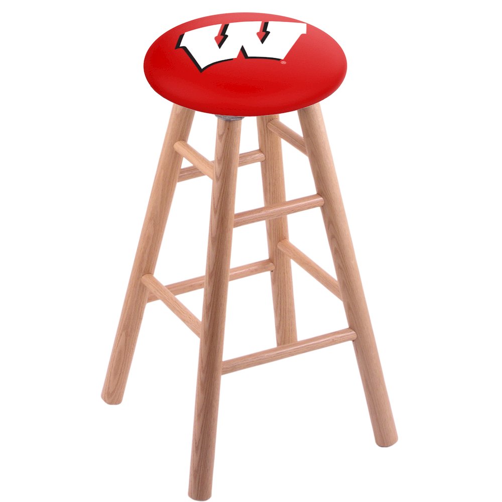Oak Counter Stool in Natural Finish with Wisconsin "W" Seat